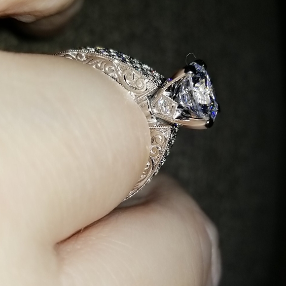 JT Jewel Trends White Gold Overlay Engagement Ring - Picture 9 of 14